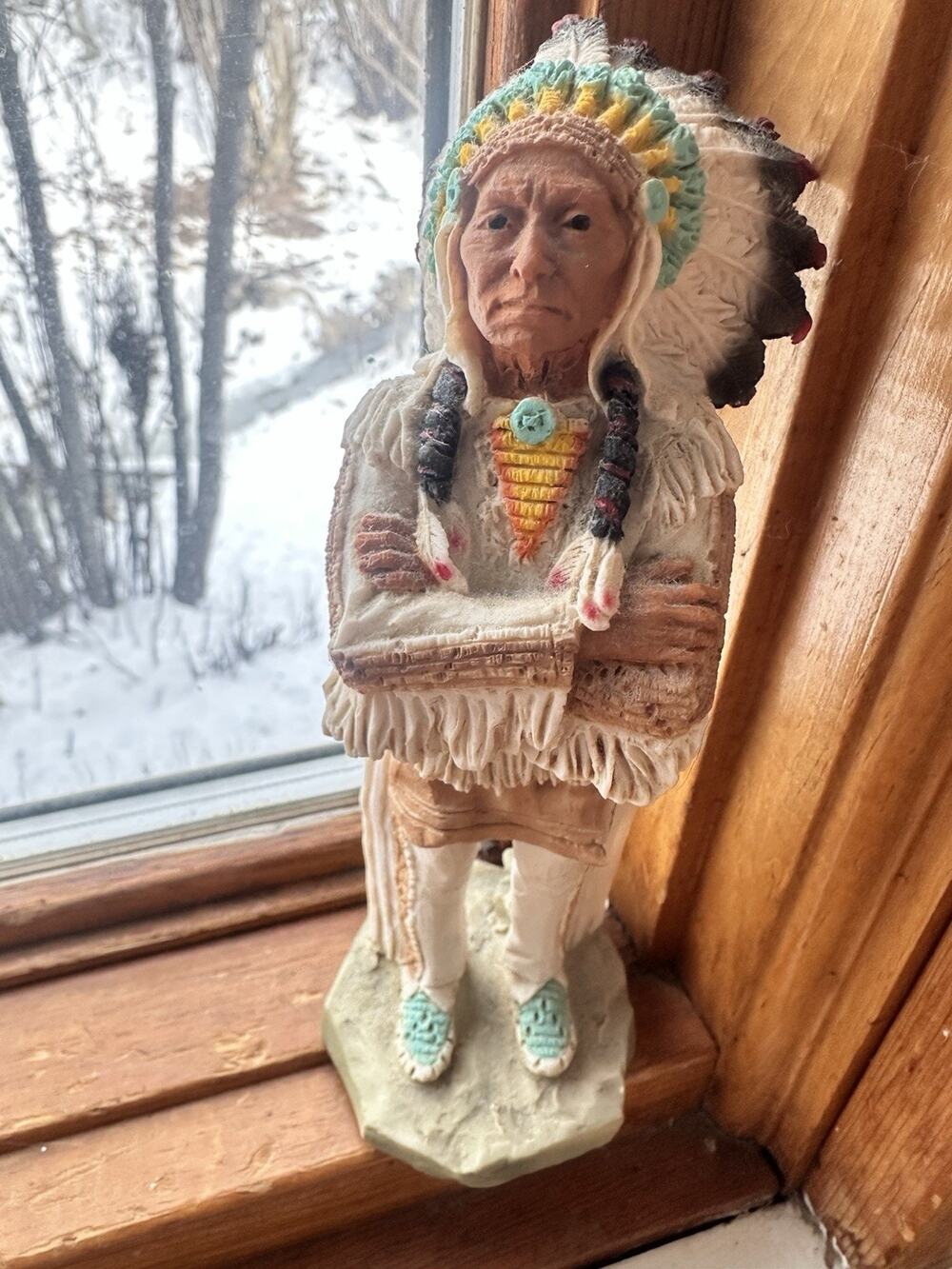 VTG 1988 Castagna Native American Indian Chief Figurine Made In Italy
